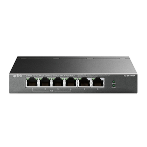 TP-Link, 6-Port 10/100Mbps Switch - 4-Port PoE+