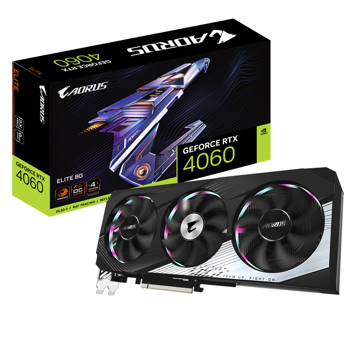 GPU NV 4060 Aorus Elite 8GB Fan