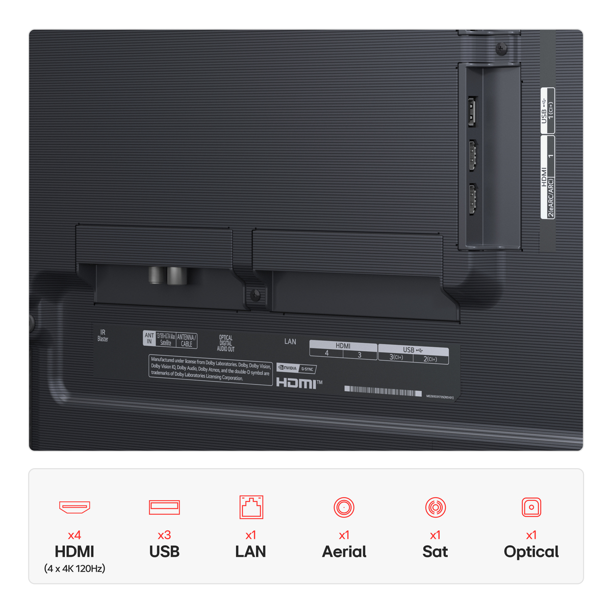LG G54 65 inch OLED with Wall Mount