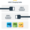 3m Black USB-C Charging Cable, 60W PD