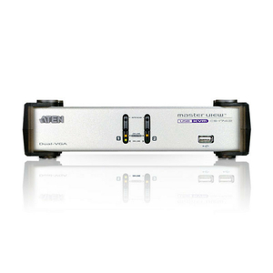 Aten, 2xUSB Dual View KVMP Switch + Aud 4xCbl