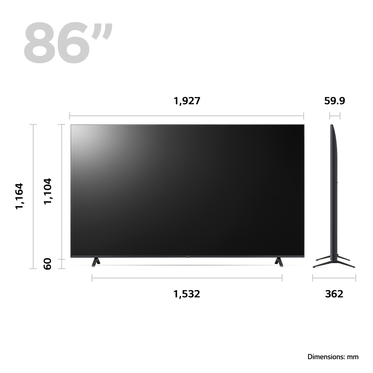 LG LED UR78 86 4K Smart TV