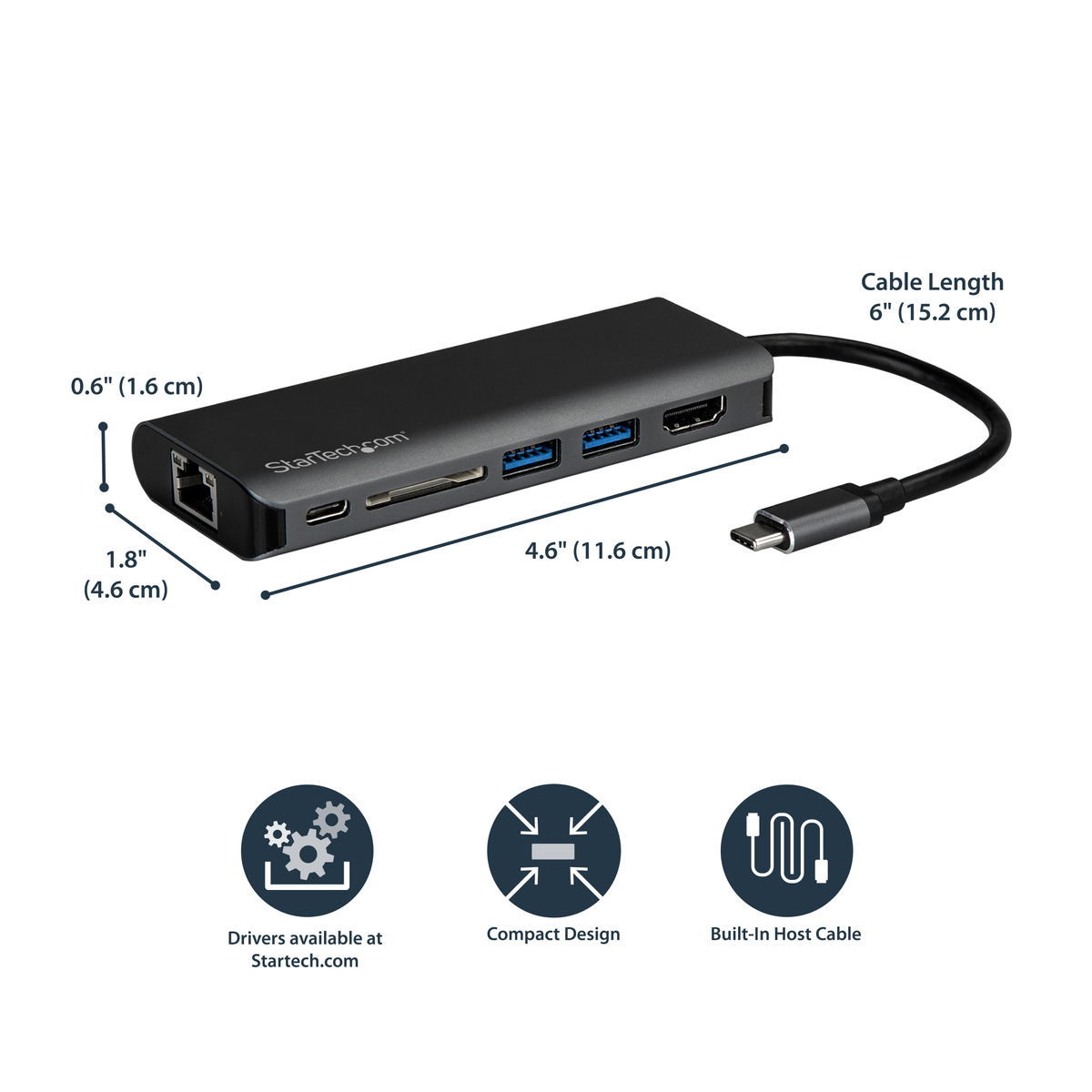 USB-C Multiport Adapter w/ SD - HDMI GbE