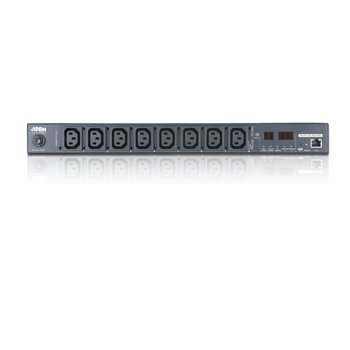 1U Eco PDU 10A C13x8