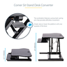 Corner Sit Stand Desk Converter 35x21in