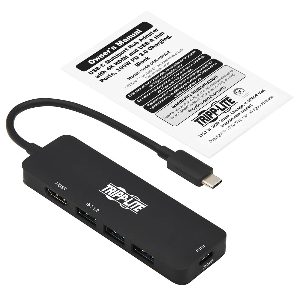 USB C Multiport Adapter HMDI 3 USB-A Hub