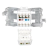 Cat6/5e White Wallplate Keystone Jack. T