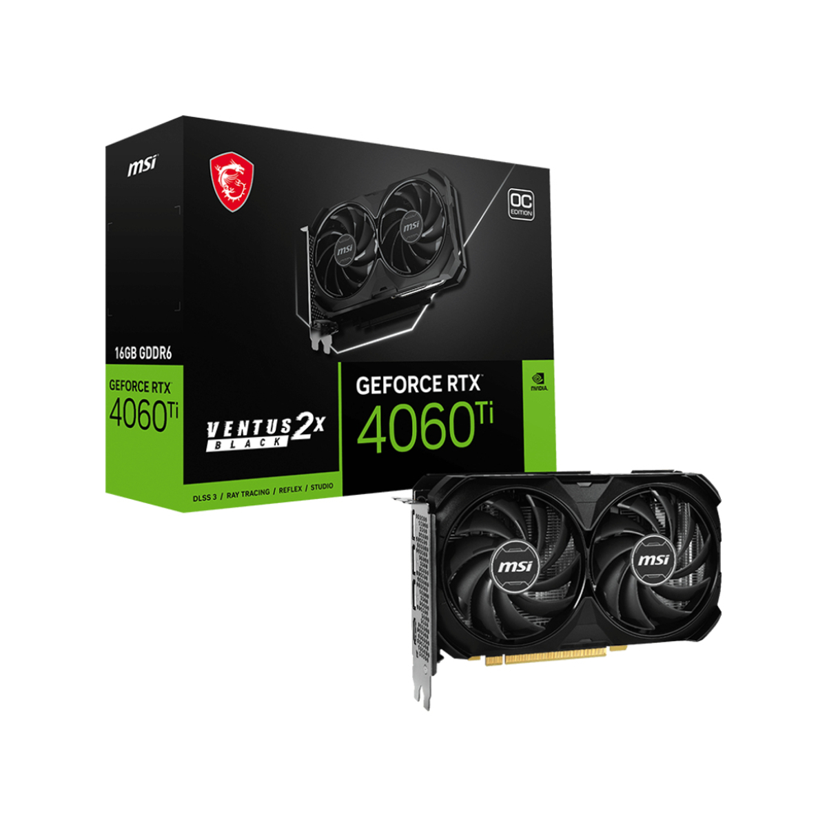 GPU NV 4060Ti Ventus 2X BLK 16GB Fan