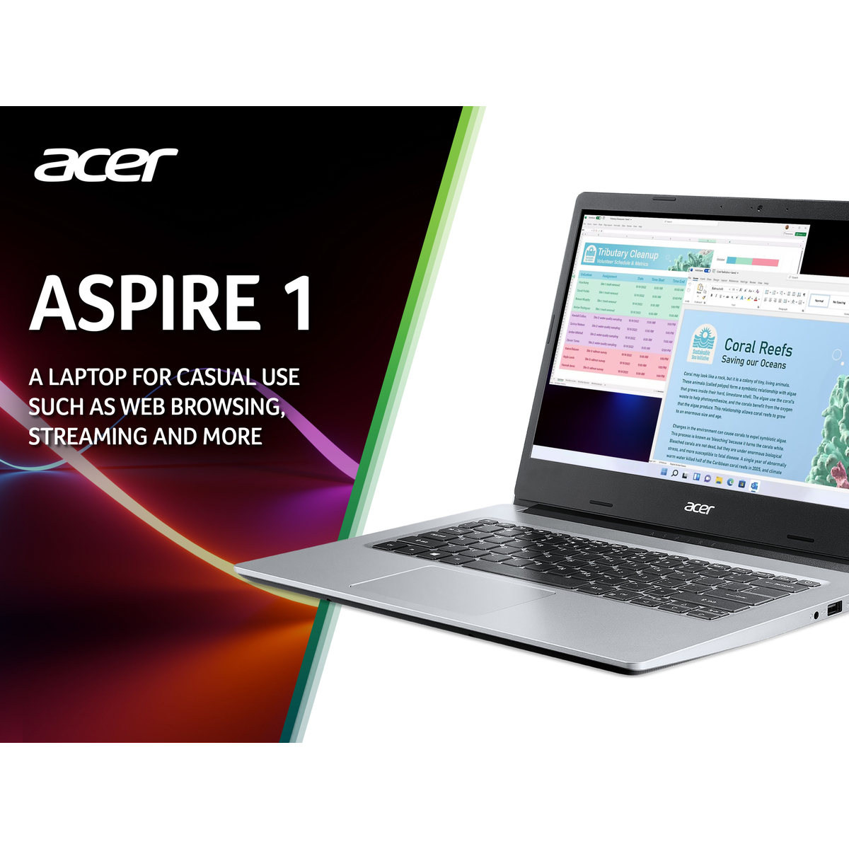 Aspire 1 Cel N4500 4GB 64GB W11 Silver