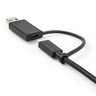 3ft Hybrid USB-C Cable w/ USB-A Adapter