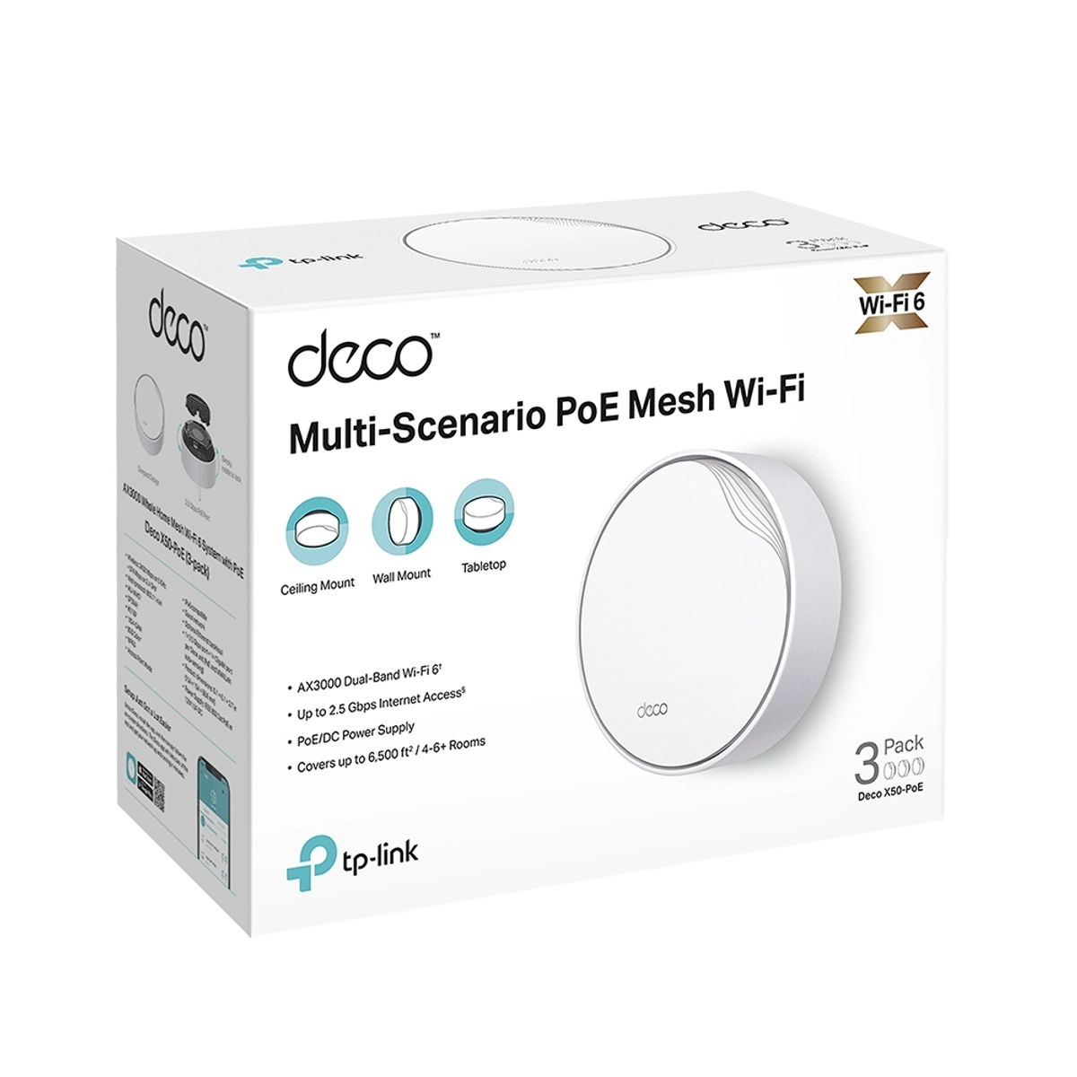 Whole Home Mesh Wi-Fi 6 System With PoE