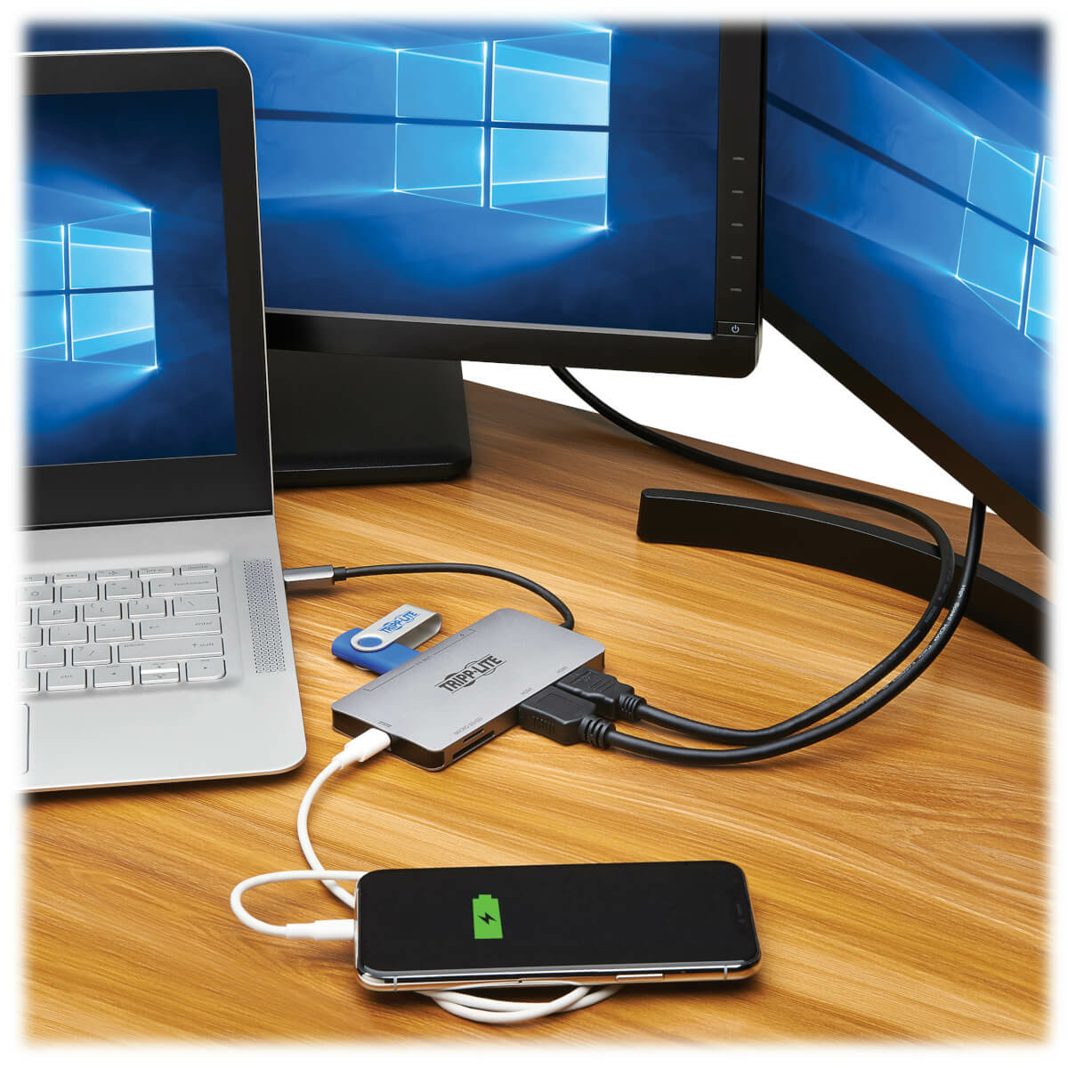 USB-C DCK DUAL DSPLY HDMI USB-A HUB 100W