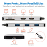 USB-C DCK DUAL DSPLY HDMI USB-A HUB 100W