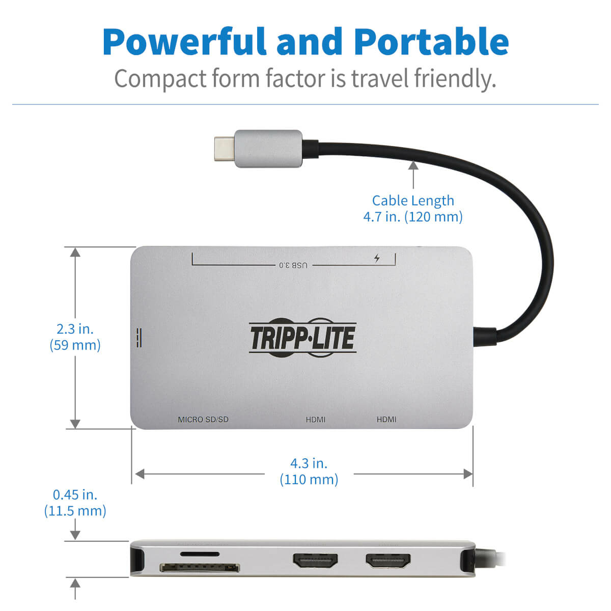 USB-C DCK DUAL DSPLY HDMI USB-A HUB 100W