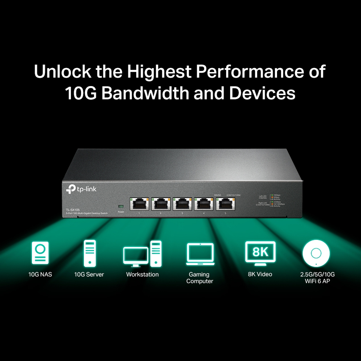 5-Port 10G Multi-Gigabit Desktop Switch