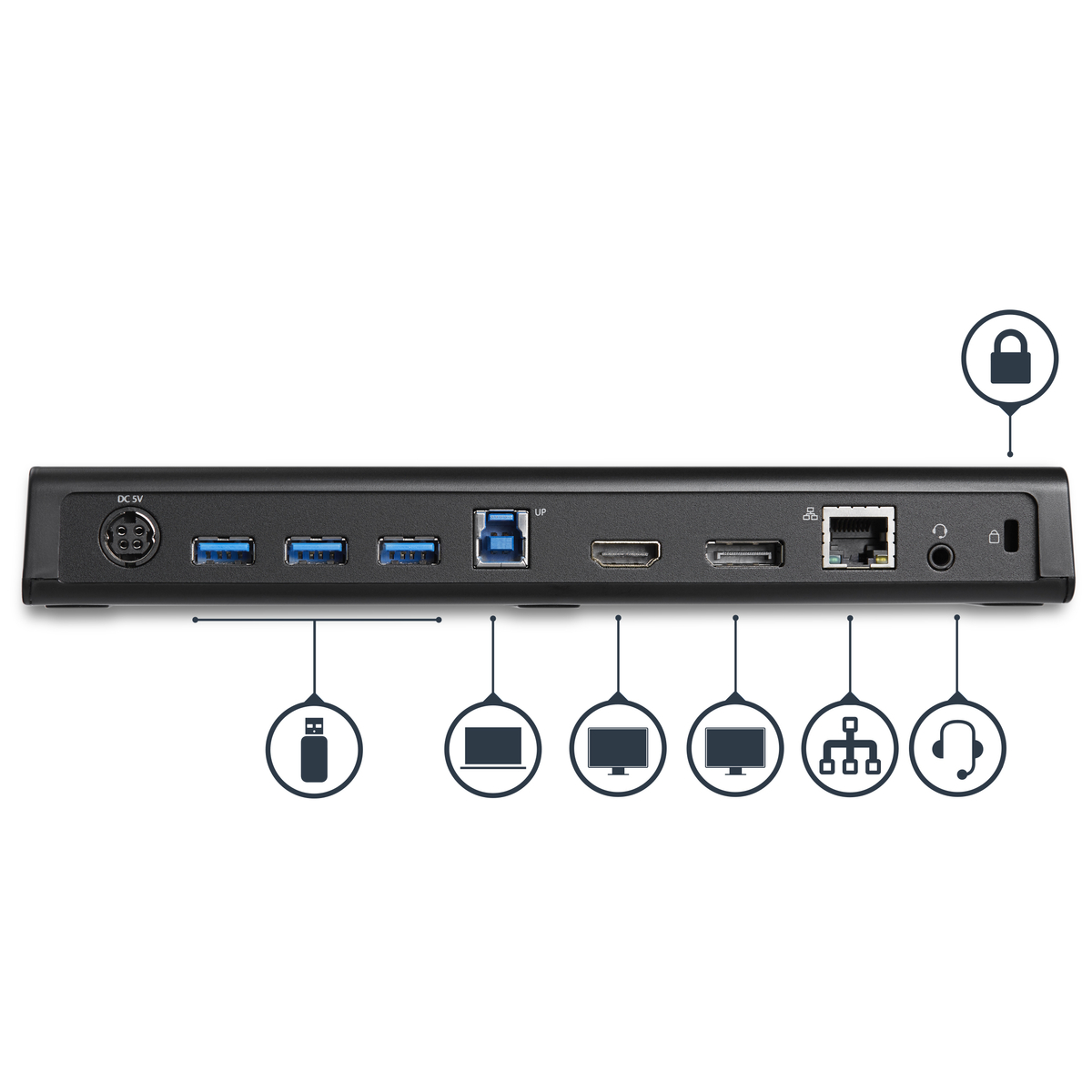 USB 3.0 4K Laptop Docking Station