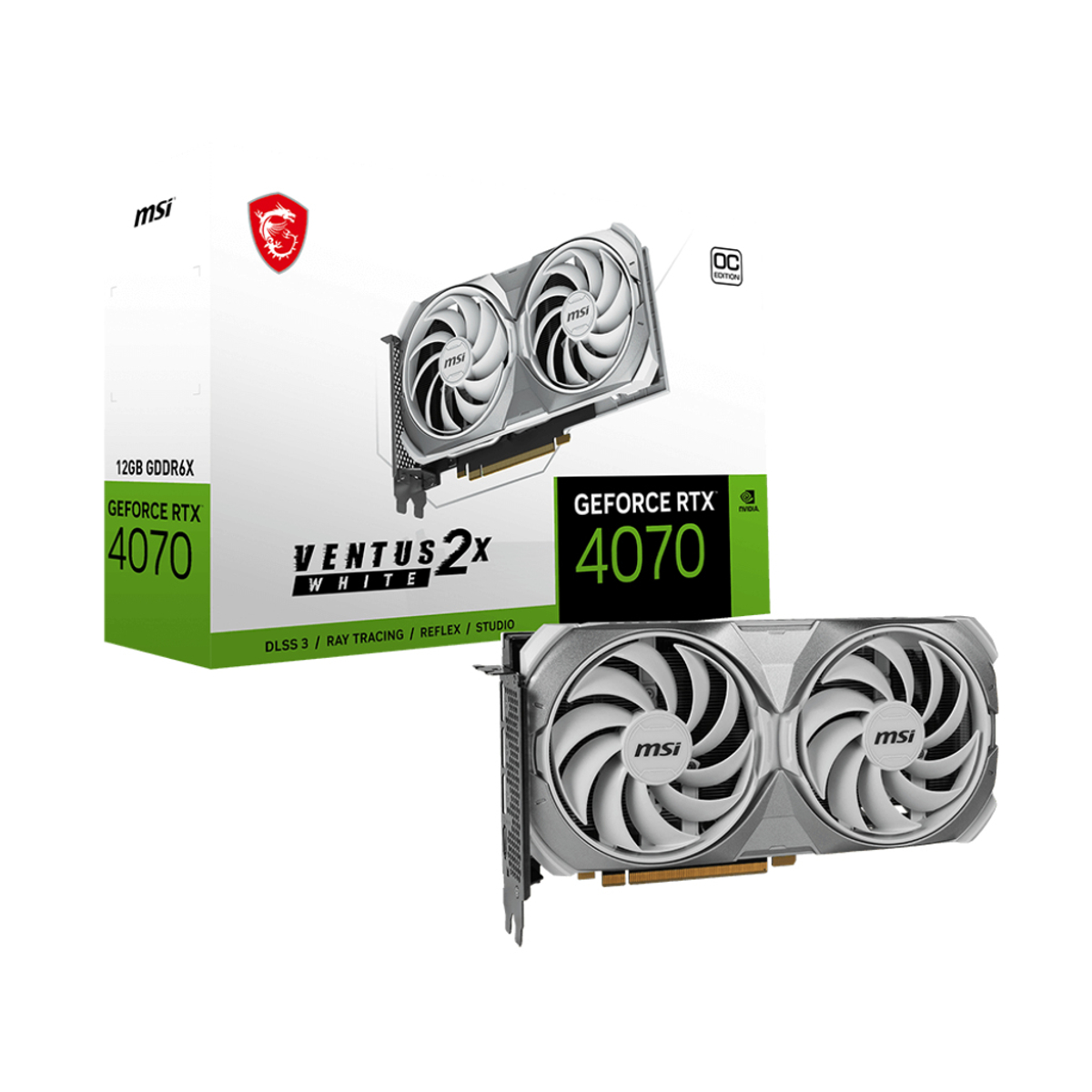 GPU NV 4070 Ventus 2X WHITE 12G OC Fan