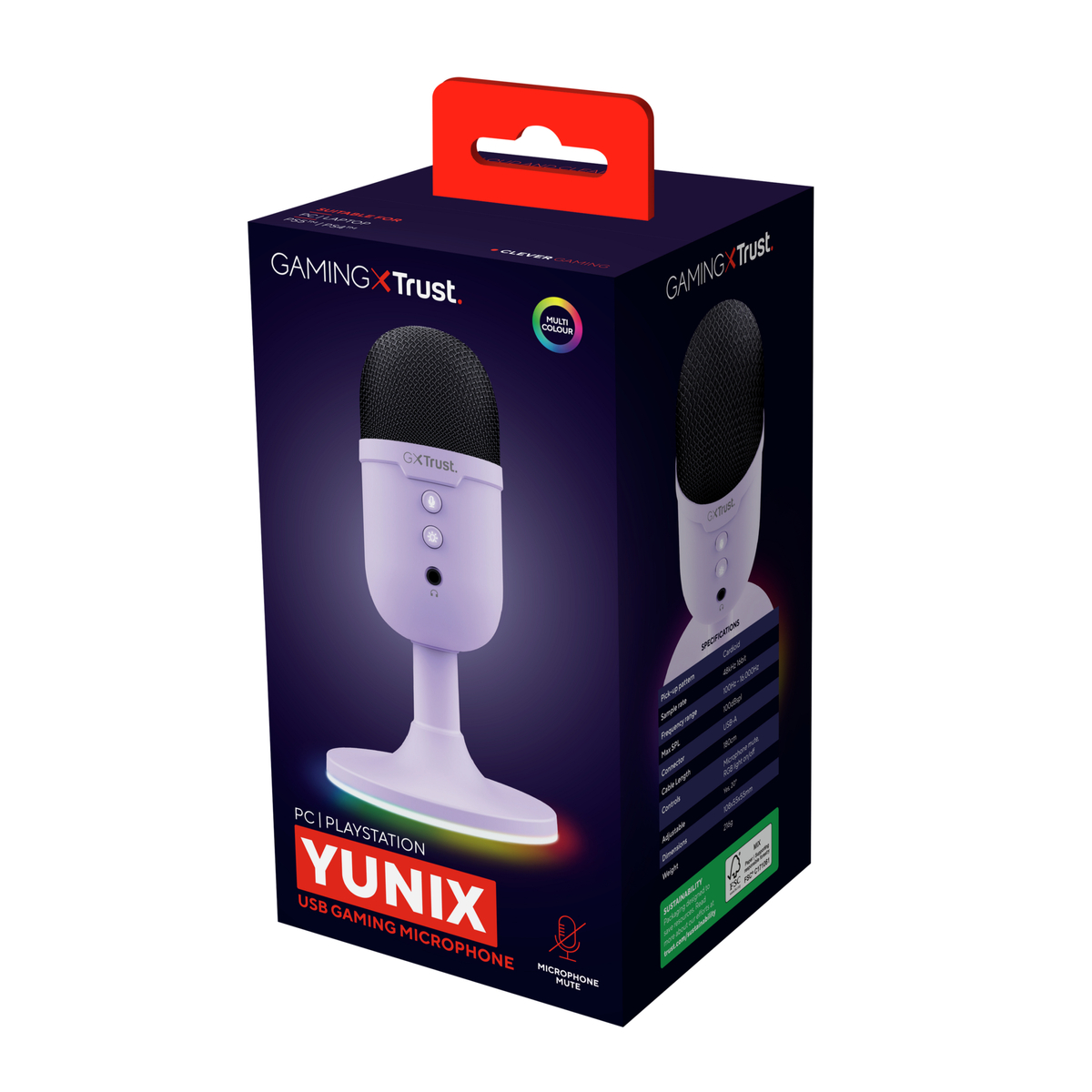 GXT234P YUNIX USB MICROPHONE PURPLE