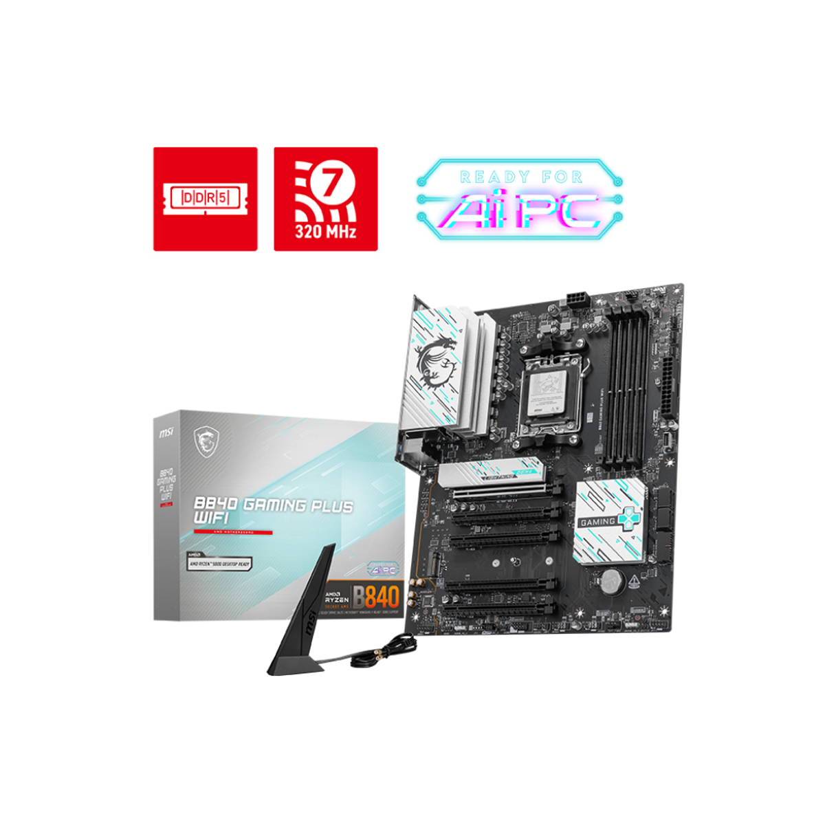 MB AMD AM5 B840 GAMING PLUS WIFI D5 ATX