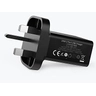 24W wall charger 2-Port UK Black