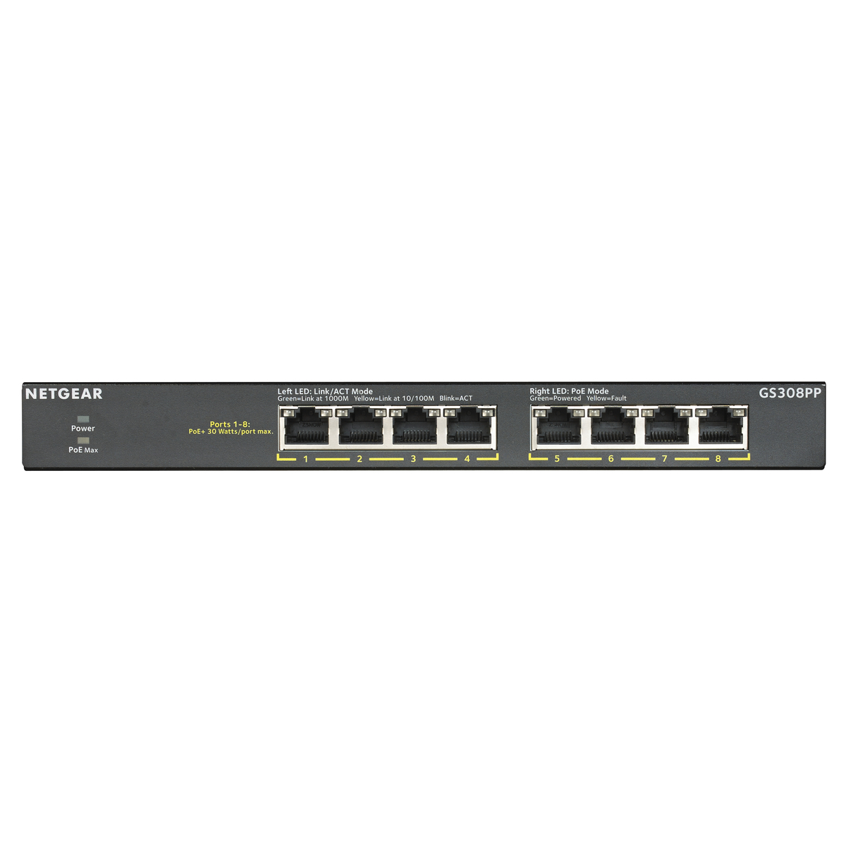 8PT GE Unmanaged Switch W/POE/POE+