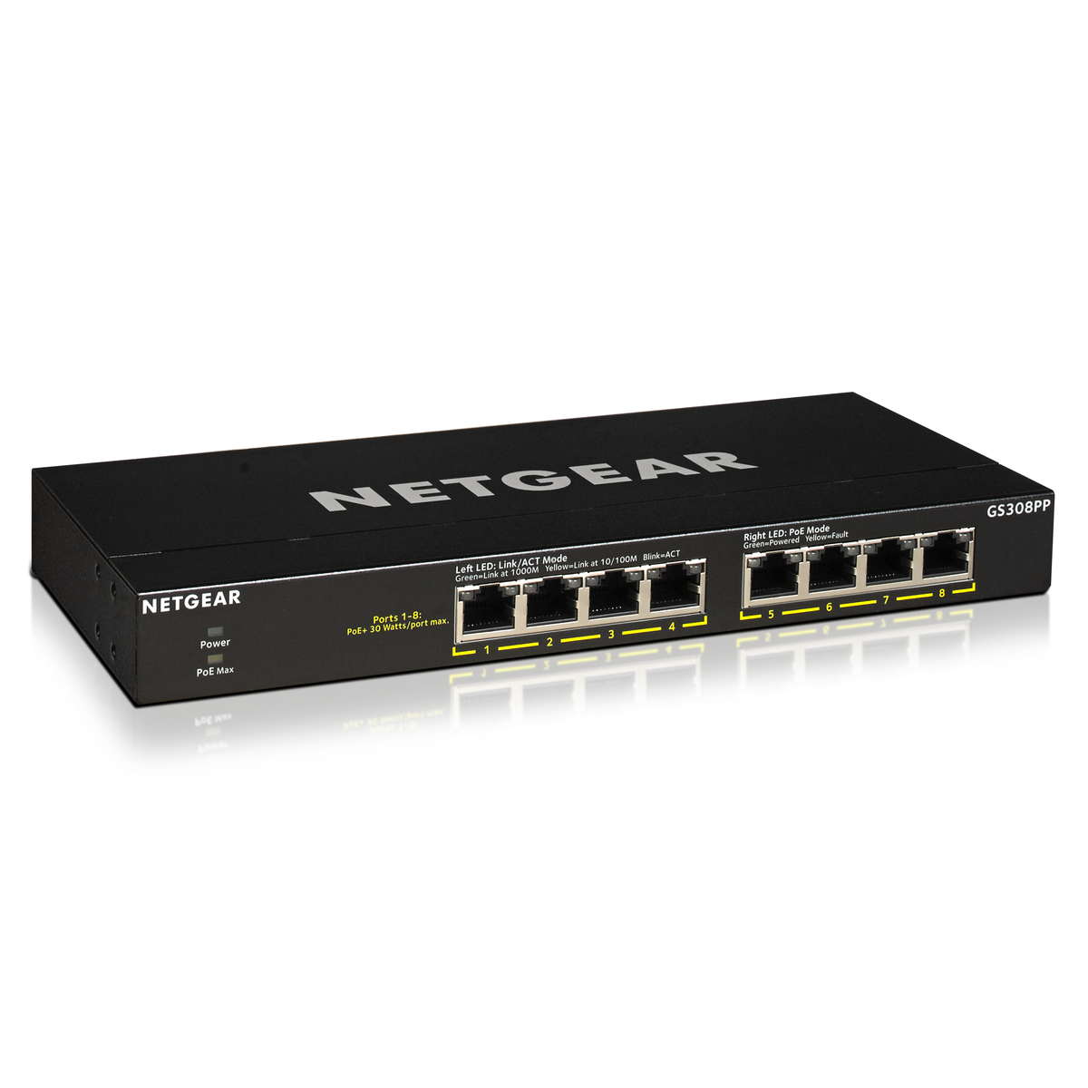 8PT GE Unmanaged Switch W/POE/POE+