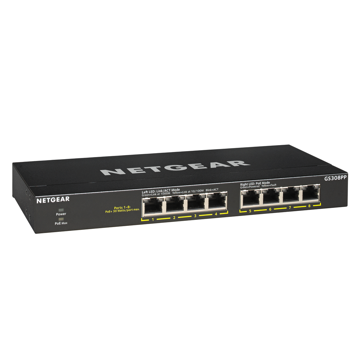 8PT GE Unmanaged Switch W/POE/POE+