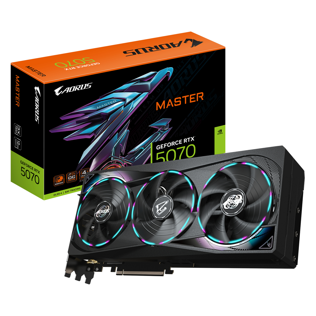 GPU NV 5070 AORUS MASTER 12G Fan