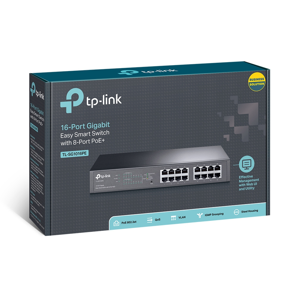 16 Port Gb DT/RM Switch with 8-Port PoE+