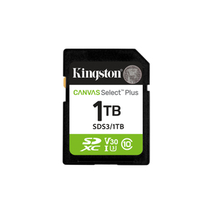 Kingston, 1TB SDXC CanvasGen3 150MBs C10 UHS-I U3