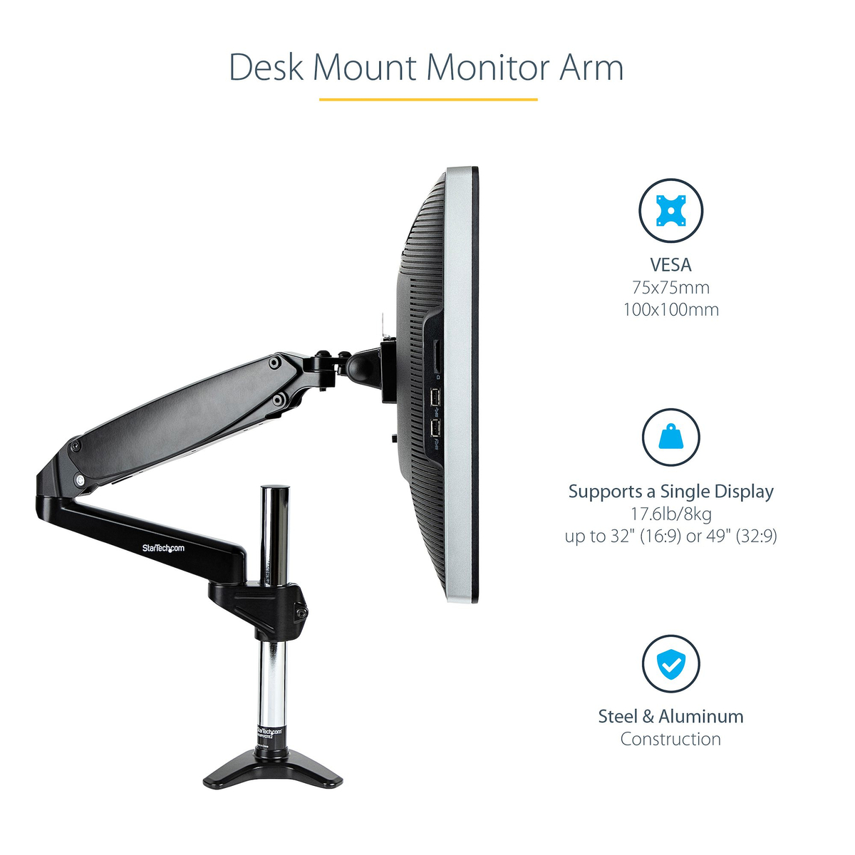 Desk Mount Monitor Arm for 32in Display