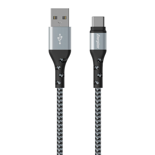 CABLE USB A to C BRAIDED & METAL 2M BLK