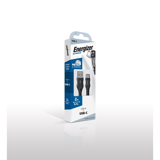 CABLE USB A to C BRAIDED & METAL 2M BLK