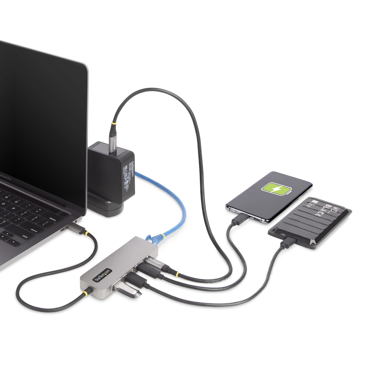 3-Port USB-C Hub 2.5GbE PD Passthrough