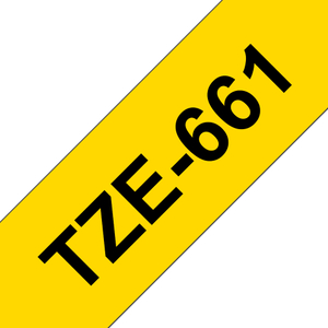 Brother, TZE661 36mm Black On Yellow Label Tape