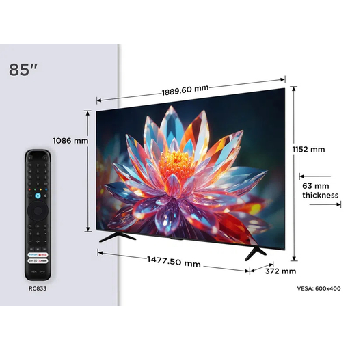 TCL 85T6C QLED Fire TV