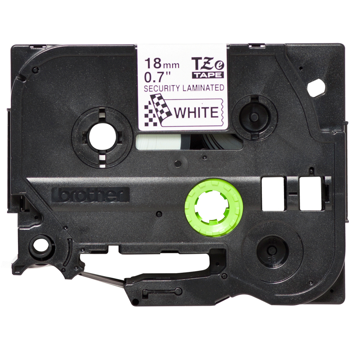 TZESE4 18mm Black On White Label Tape