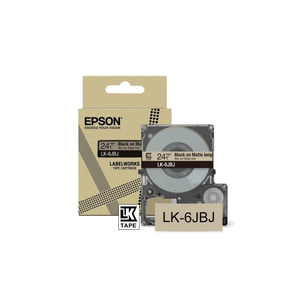 Epson, 6JBJ Black on Matte Beige Tape 24mm