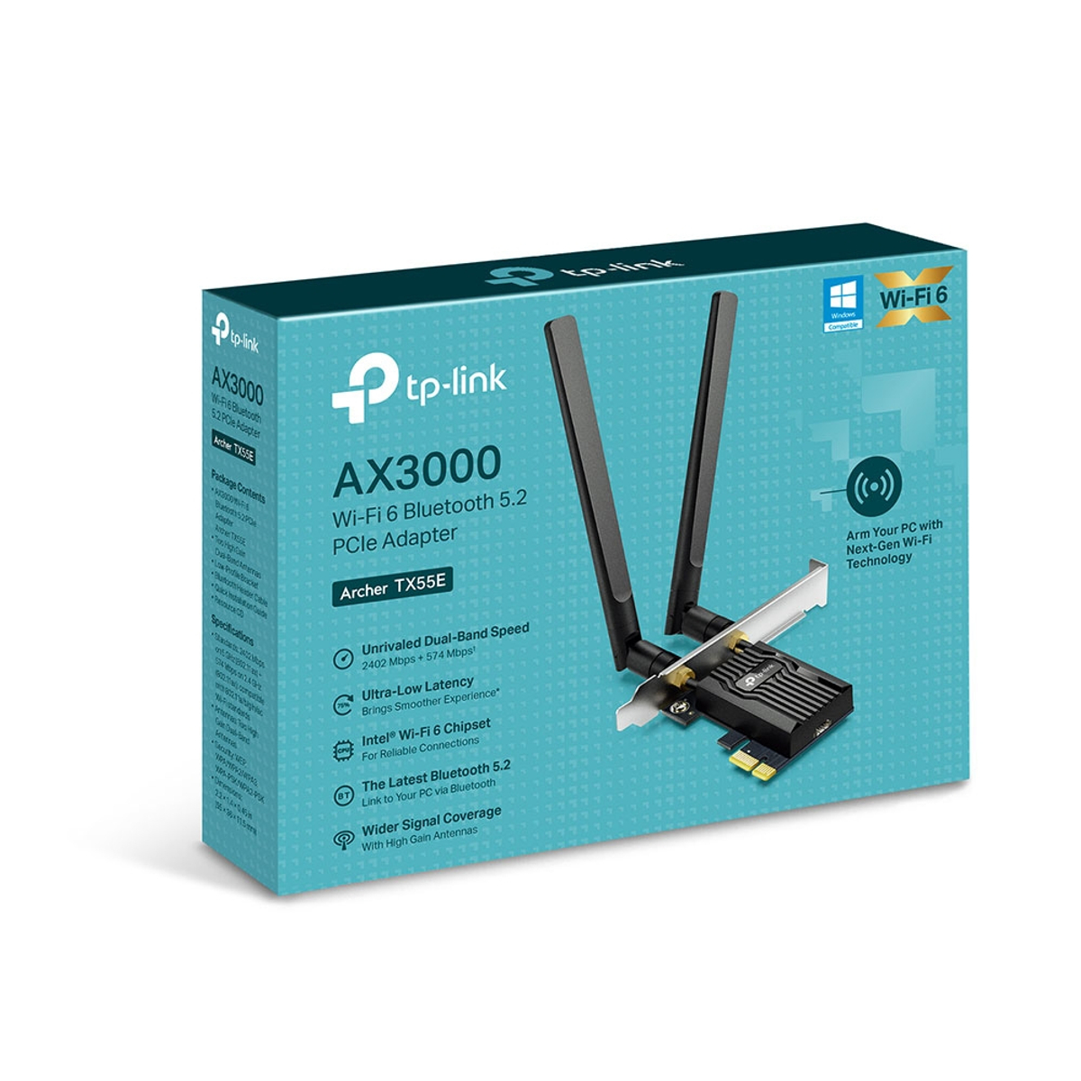 AX3000 Wi-Fi6 Bluetooth 5.2 PCIe Adapter