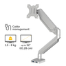 Platinum Series Single Monitorarm Silver
