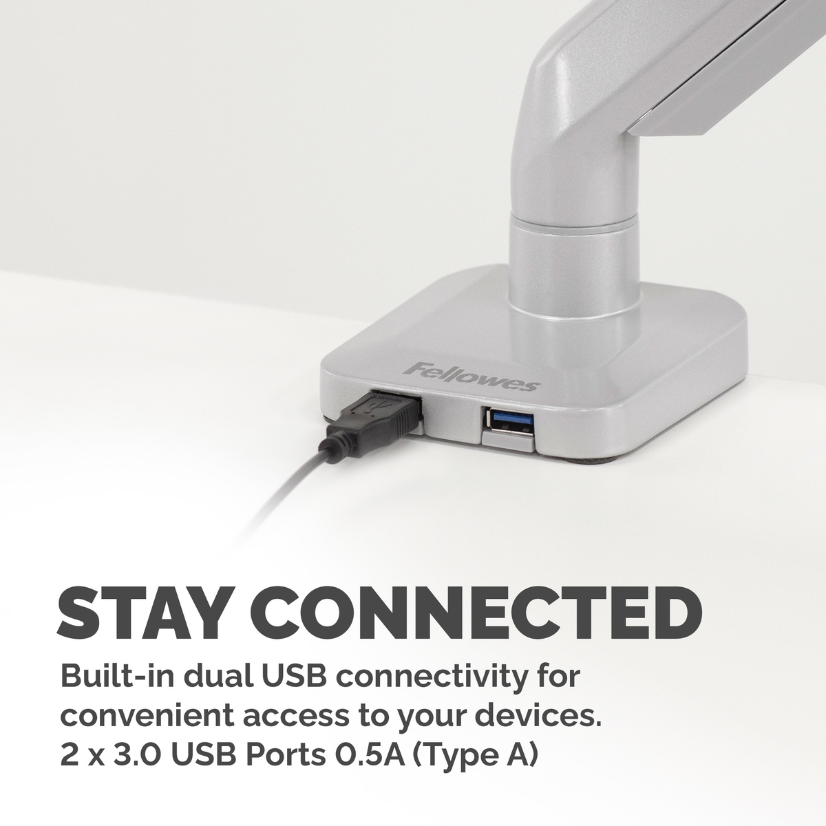 Platinum Series Single Monitorarm Silver