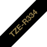 TZER334 12mm Gold On Black Label Tape