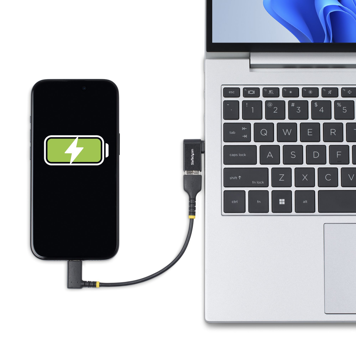 Right Angled USB-C to USB-A Adapter