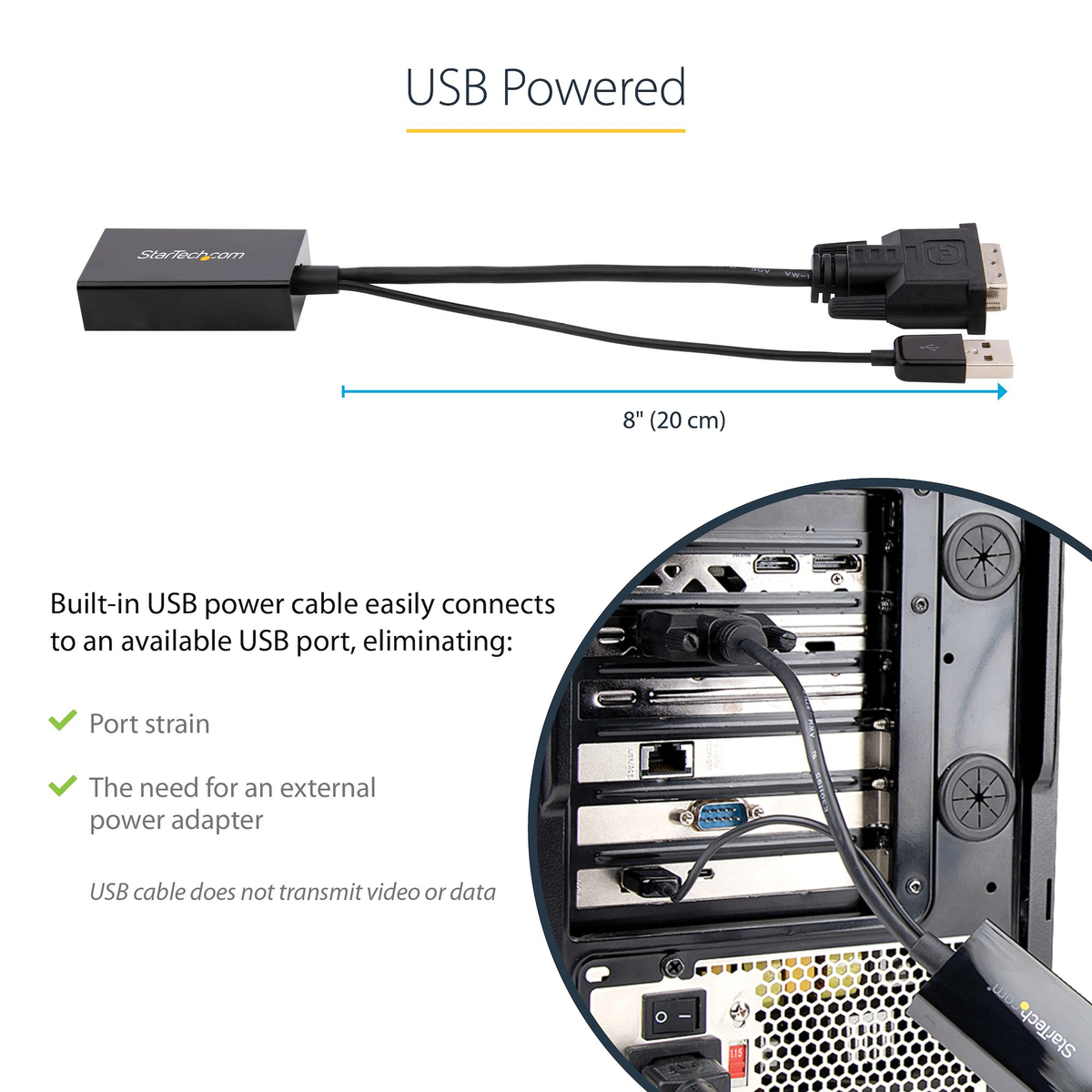 DVI to DisplayPort Adapter - USB Power