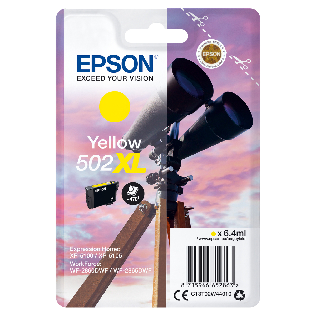 502XL  Yellow  Ink Cartridge 6ml