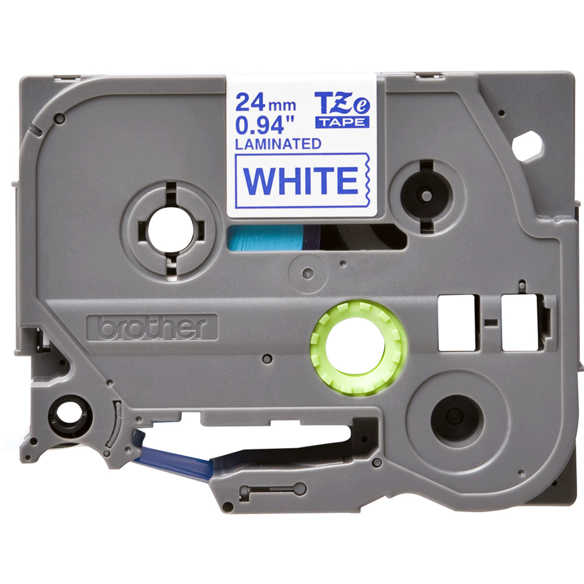 TZE253 24mm Blue On White Label Tape