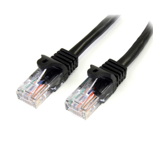 Startech, Black Snagless Cat5e Patch Cable 0.5m