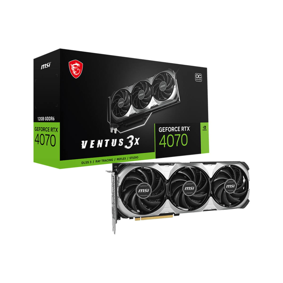 GPU NV 4070 VENTUS 3X E1 12G OC Fan