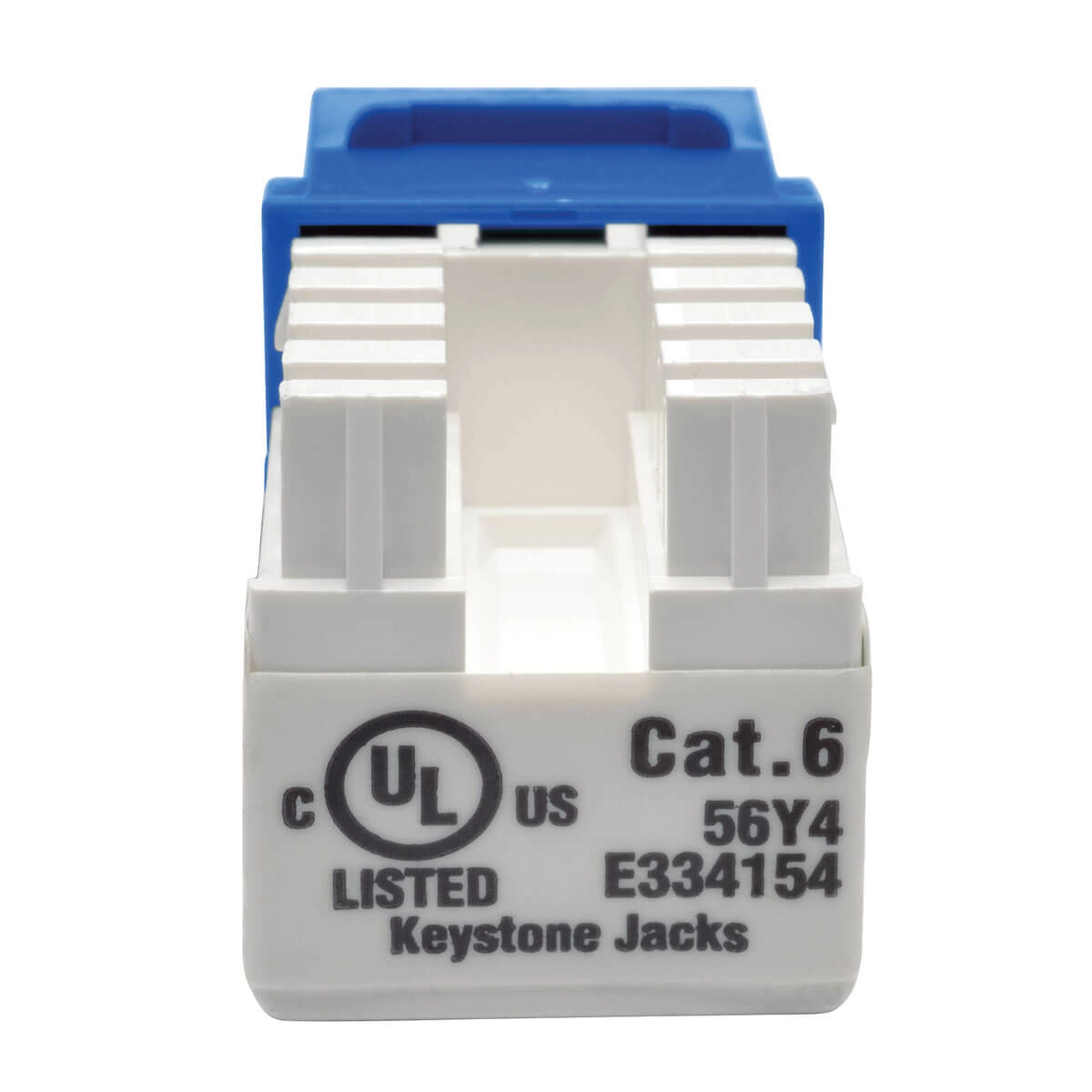 Cat6/5e Blue Wallplate Keystone Jack. Pu