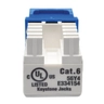 Cat6/5e Blue Wallplate Keystone Jack. Pu